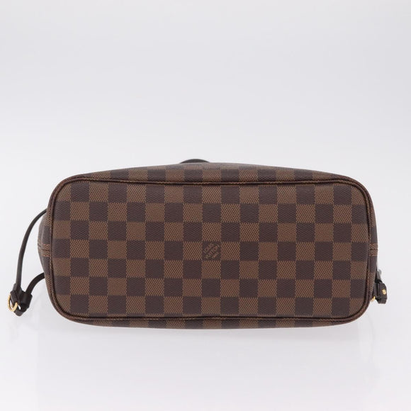 LOUIS VUITTON Damier Ebene Neverfull PM Tote Bag N51109 LV Auth 209099