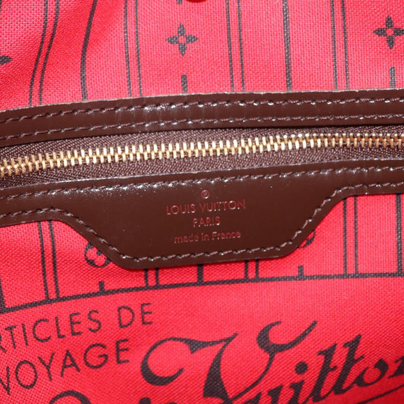 LOUIS VUITTON Damier Ebene Neverfull PM Tote Bag N51109 LV Auth 209099