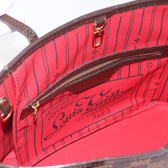 LOUIS VUITTON Damier Ebene Neverfull PM Tote Bag N51109 LV Auth 209099