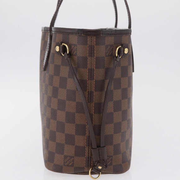 LOUIS VUITTON Damier Ebene Neverfull PM Tote Bag N51109 LV Auth 209099