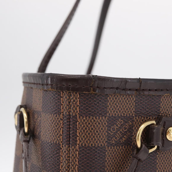 LOUIS VUITTON Damier Ebene Neverfull PM Tote Bag N51109 LV Auth 209099