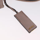Miu Miu Hand Bag Leather 2way Beige Gold Tone Auth 209104-22