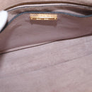Miu Miu Hand Bag Leather 2way Beige Gold Tone Auth 209104-26