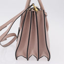 Miu Miu Hand Bag Leather 2way Beige Gold Tone Auth 209104-5