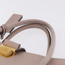 Miu Miu Hand Bag Leather 2way Beige Gold Tone Auth 209104-9
