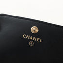 CHANEL Matelasse Mini Chain Wallet Lamb Skin Black Gold Tone CC Auth 209112SAM-20