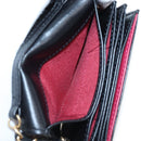 CHANEL Matelasse Mini Chain Wallet Lamb Skin Black Gold Tone CC Auth 209112SAM-23