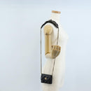 CHANEL Matelasse Mini Chain Wallet Lamb Skin Black Gold Tone CC Auth 209112SAM-30