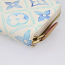 LOUIS VUITTON Monogram Tiles Zippy Wallet Long Wallet Blue M83624 Auth 209114M-15