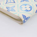LOUIS VUITTON Monogram Tiles Zippy Wallet Long Wallet Blue M83624 Auth 209114M-16