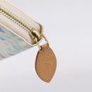 LOUIS VUITTON Monogram Tiles Zippy Wallet Long Wallet Blue M83624 Auth 209114M-8