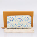 LOUIS VUITTON Monogram Tiles Zippy Wallet Long Wallet Blue M83624 Auth 209114M-12