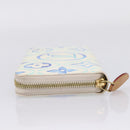 LOUIS VUITTON Monogram Tiles Zippy Wallet Long Wallet Blue M83624 Auth 209114M-3