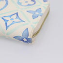 LOUIS VUITTON Monogram Tiles Zippy Wallet Long Wallet Blue M83624 Auth 209114M-7
