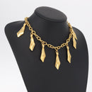 CHANEL Necklace Metal Gold CC Auth 209116V-15