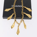 CHANEL Necklace Metal Gold CC Auth 209116V-16