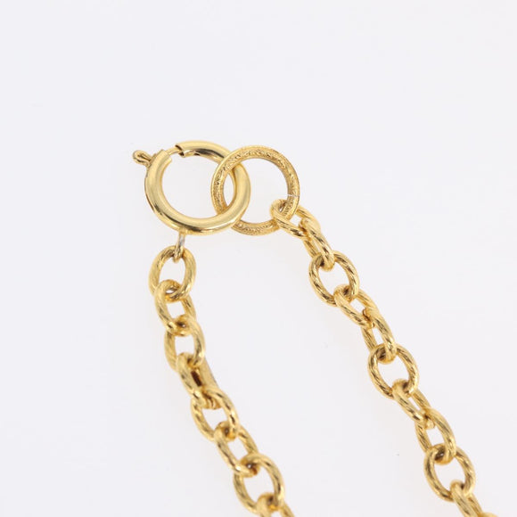 CHANEL Necklace Metal Gold CC Auth 209116V