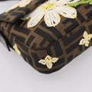FENDI Zucca Canvas Mamma Baguette Shoulder Bag Brown Black Auth 209120SM-11