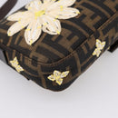 FENDI Zucca Canvas Mamma Baguette Shoulder Bag Brown Black Auth 209120SM-13