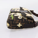 FENDI Zucca Canvas Mamma Baguette Shoulder Bag Brown Black Auth 209120SM-5