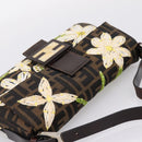 FENDI Zucca Canvas Mamma Baguette Shoulder Bag Brown Black Auth 209120SM-6
