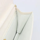 CHANEL Matelasse Shoulder Bag Lamb Skin White Gold Tone CC Auth 209122-21