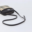 BURBERRY Nova Check Shoulder Bag Canvas Beige Silver Auth 209125A-7