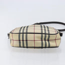 BURBERRY Nova Check Shoulder Bag Canvas Beige Silver Auth 209125A-5