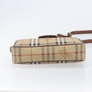Burberrys Nova Check Shoulder Bag PVC Beige Gold Tone Auth 209127-11