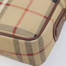 Burberrys Nova Check Shoulder Bag PVC Beige Gold Tone Auth 209127-12