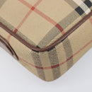 Burberrys Nova Check Shoulder Bag PVC Beige Gold Tone Auth 209127-13