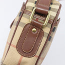 Burberrys Nova Check Shoulder Bag PVC Beige Gold Tone Auth 209127-16