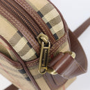 Burberrys Nova Check Shoulder Bag PVC Beige Gold Tone Auth 209127-19