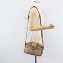 Burberrys Nova Check Shoulder Bag PVC Beige Gold Tone Auth 209127-28