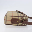 Burberrys Nova Check Shoulder Bag PVC Beige Gold Tone Auth 209127-4
