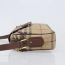 Burberrys Nova Check Shoulder Bag PVC Beige Gold Tone Auth 209127-5