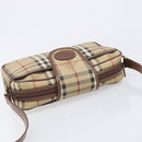 Burberrys Nova Check Shoulder Bag PVC Beige Gold Tone Auth 209127-6