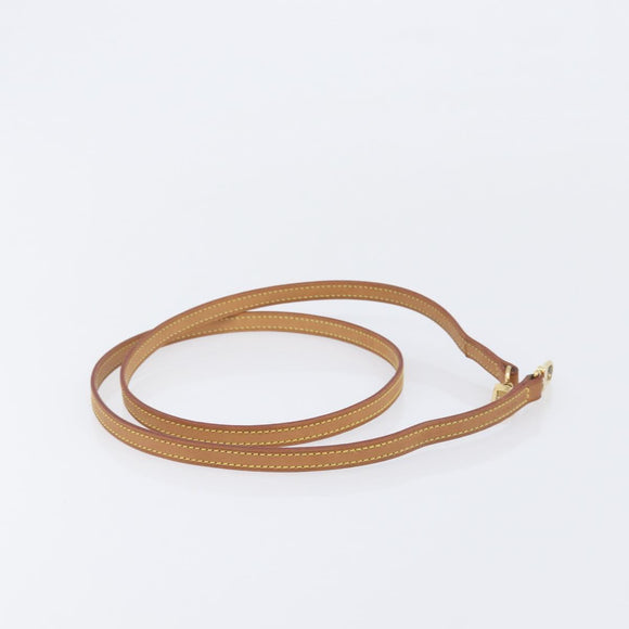 LOUIS VUITTON Vachetta leather Strap Beige Gold Tone LV Auth 209128A