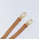 LOUIS VUITTON Vachetta leather Strap Beige Gold Tone LV Auth 209128A-6