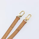 LOUIS VUITTON Vachetta leather Strap Beige Gold Tone LV Auth 209128A-8