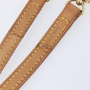 LOUIS VUITTON Vachetta leather Strap Beige Gold Tone LV Auth 209128A-9