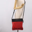 Coach Shoulder Bag Leather Red Silver Auth 209133A-28