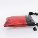Coach Shoulder Bag Leather Red Silver Auth 209133A-5