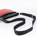 Coach Shoulder Bag Leather Red Silver Auth 209133A-7