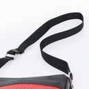 Coach Shoulder Bag Leather Red Silver Auth 209133A-8