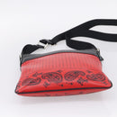 Coach Shoulder Bag Leather Red Silver Auth 209133A-9