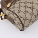 GUCCI GG Supreme Web Sherry Line Shoulder Bag PVC Beige 56 02 088 Auth 209137-11
