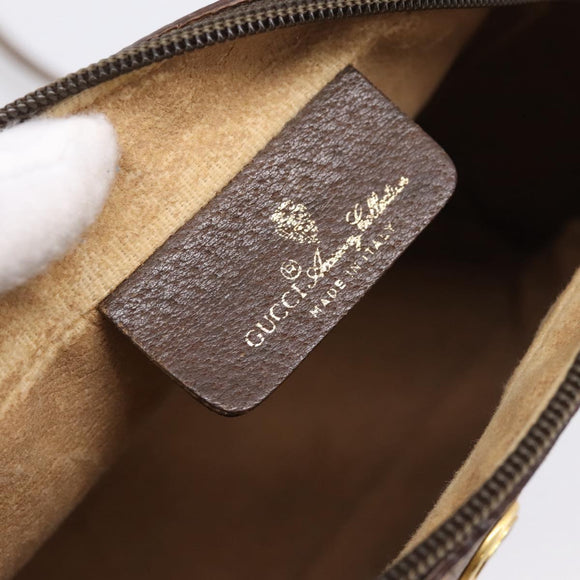 GUCCI GG Supreme Web Sherry Line Shoulder Bag PVC Beige 56 02 088 Auth 209137