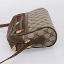 GUCCI GG Supreme Web Sherry Line Shoulder Bag PVC Beige 56 02 088 Auth 209137-4