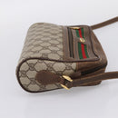 GUCCI GG Supreme Web Sherry Line Shoulder Bag PVC Beige 56 02 088 Auth 209137-5